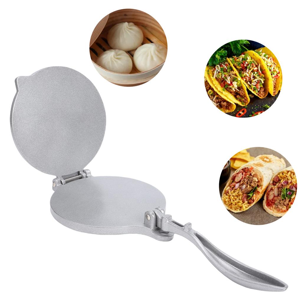 Manual Dough Press Machine Aluminum Alloy Hand Tortilla Press Dumpling Wrapper Pressing Tool