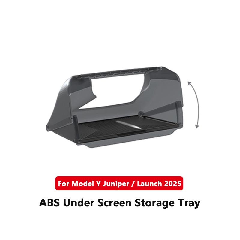 For Tesla Model Y Juniper/Model 3 Highland Under Screen Storage Box Hidden ABS Center Console Organizer Car Interior Accessories