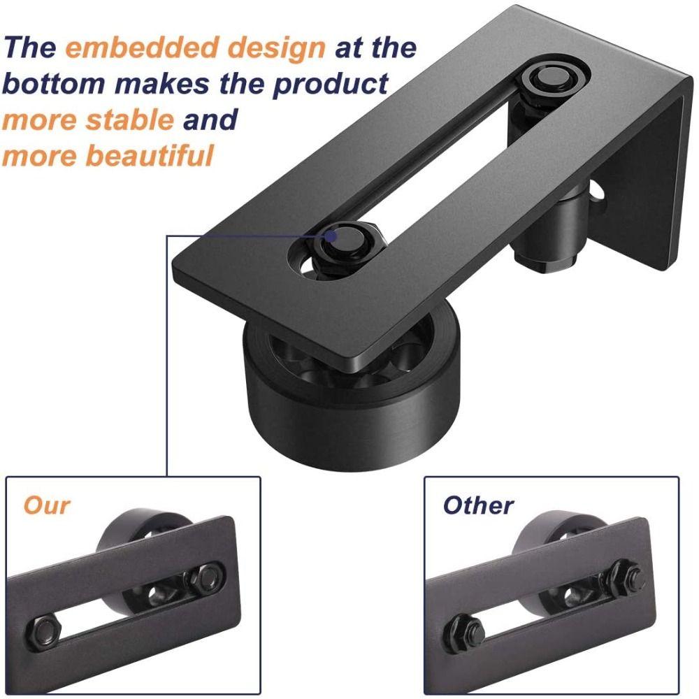 Stay Roller Door Slides Rails Adjustable Sliding Barn Bottom Sliding Door Guide  for Barn Door