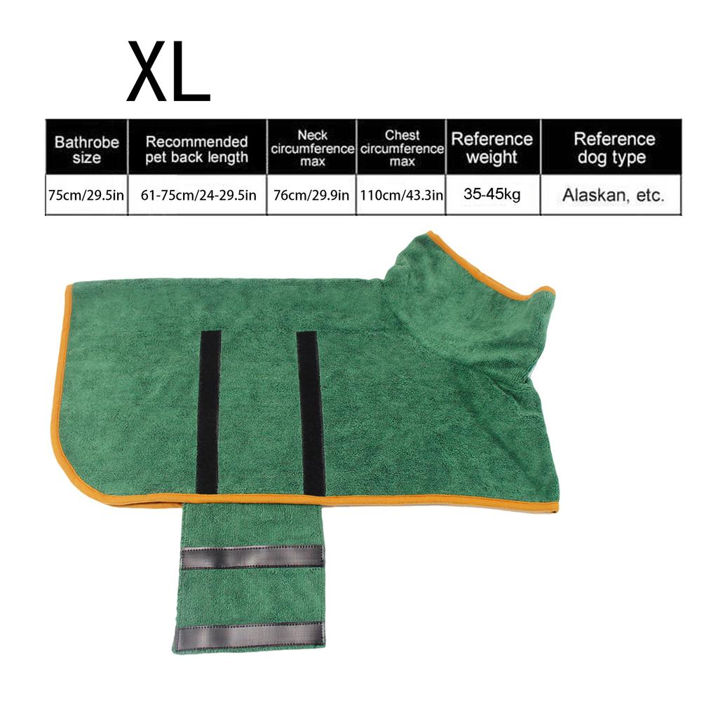 Halat de baie super absorbant pentru animale de companie Halat de baie pentru câini Prosop de baie pentru pisici, absorbant, cu uscare rapidă, reglabil