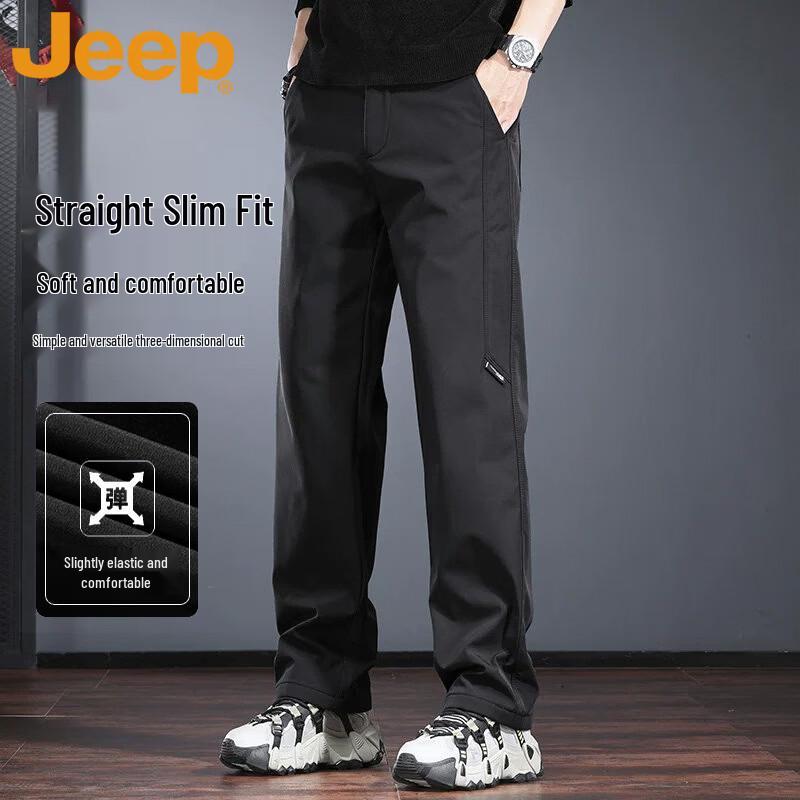 JEEP Men's Casual Straight-Leg Stretch Pants