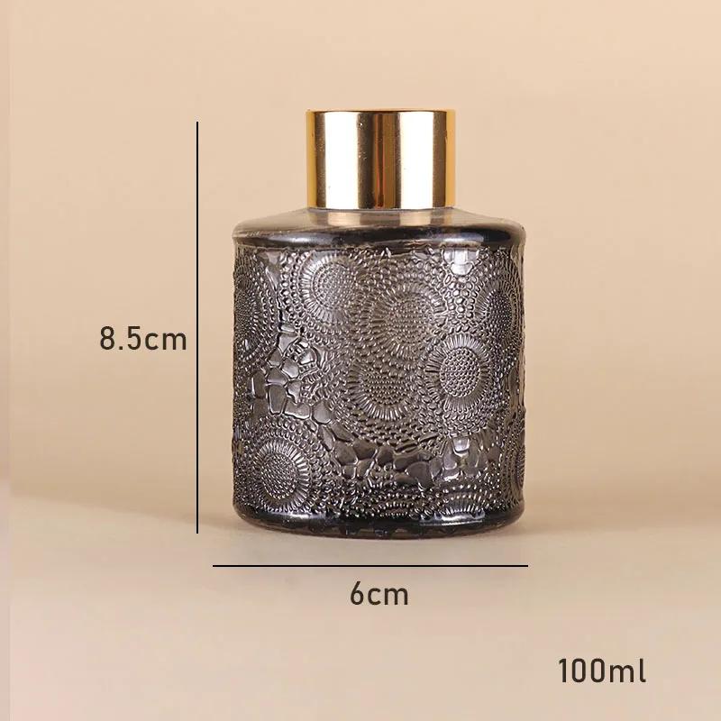 

Флакон духов Sun Flower Relief, цветной, для ванной комнаты, современный декор, стеклянные флаконы, для гостиничного кабинета, ароматерапевтический диспенсер, маленькая бутылка