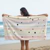 Pastel Striped Star Cartoon Anime Beach Towel Microfiber Quick Dry Super Absorbent Soft Bath Towel for Kids Adults Travel