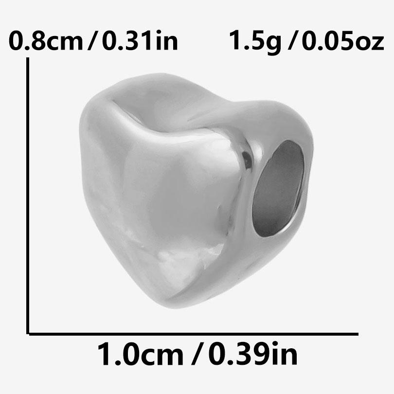 High Quality Irregular 304 Stainless Steel Beads For Jewelry Making Supplies No Fade Waterproof Moon Heart Star Bead Accessories