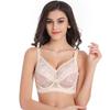 Dünner Bügel-BH in voller Größe für große Brüste Keine Baumwolle Dünne Spitzenunterwäsche