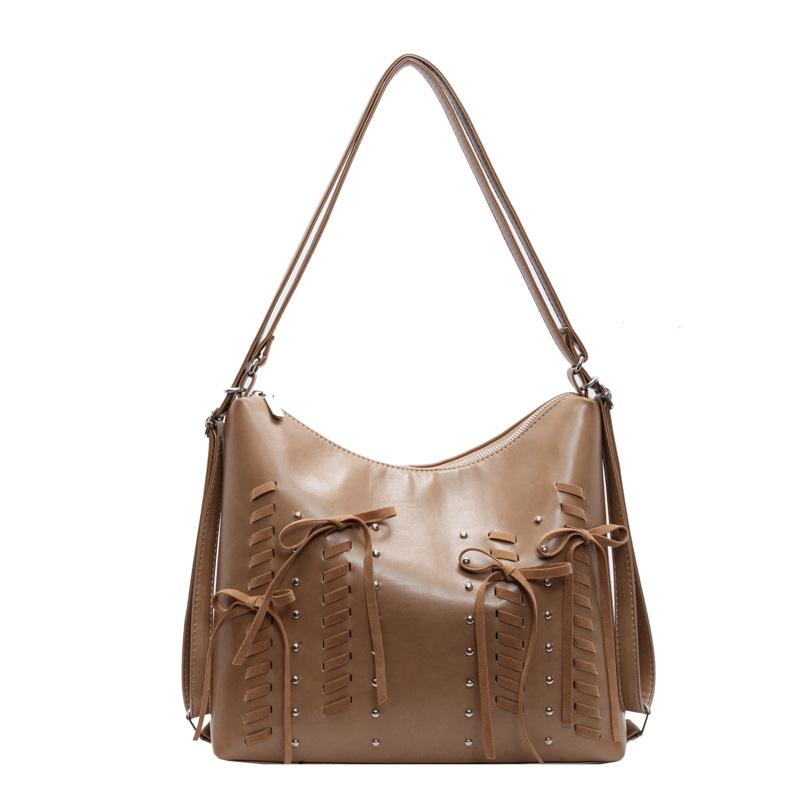 

Ретро сумка-тоут для поездок на работу женская большой вместимости новая повседневная на одно плечо через плечо трехцелевая сумка легкий рюкзак хаки