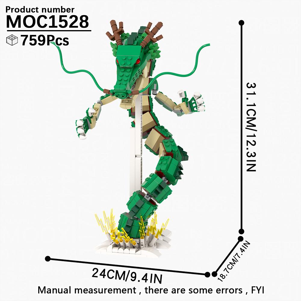 MOOXI Anime Series MOC Bricks BrickHeaded Figure Loong DIY Adult Building Blocks Set Model Kids Education Toys For Children Gift