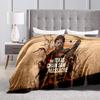 Black Background Sports Figure Print Blanket Suitable For All Seasons Camping Trip Air Conditioning Blanket Nap Blanket Sheet