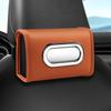 New Car Tissue Box Holder PU Leather Car Center Console Armrest Napkin Box, Hanging Multi-Functional Tissue Box, Tissue Bag