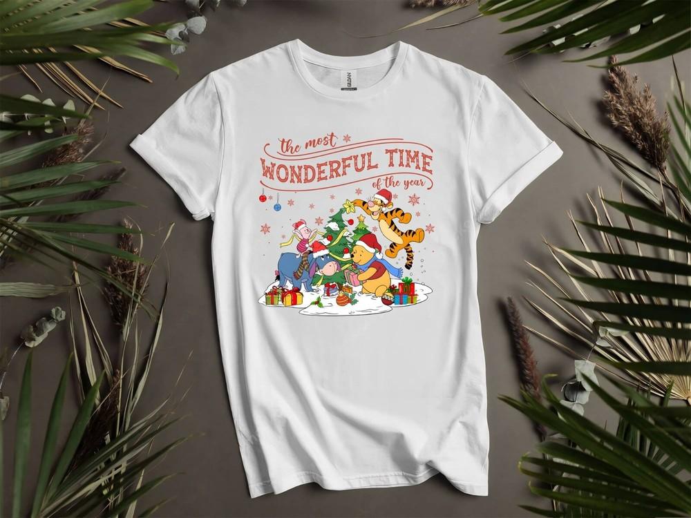 

Winnie The Pooh Christmas T-shirt T shirt Men Women Unisex Tshirt I112 XL