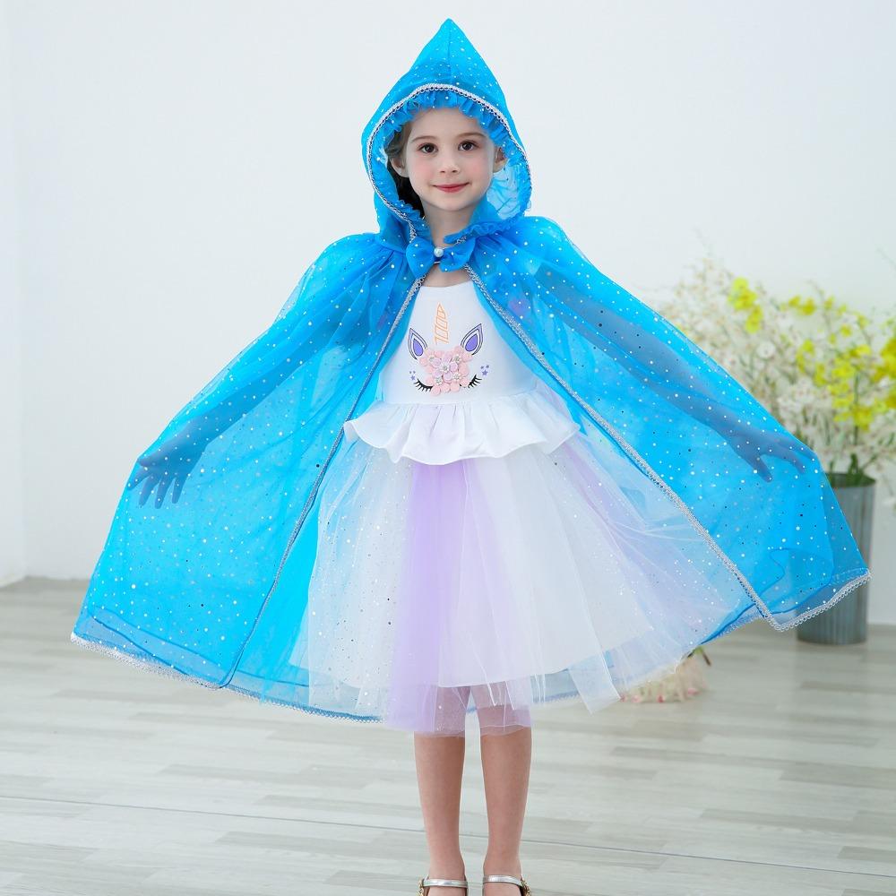 

Тюлевая накидка принцессы для девочек, милая элегантная накидка для платья, аксессуар для выступления, для косплея Эльзы и Рапунцель темно-синий