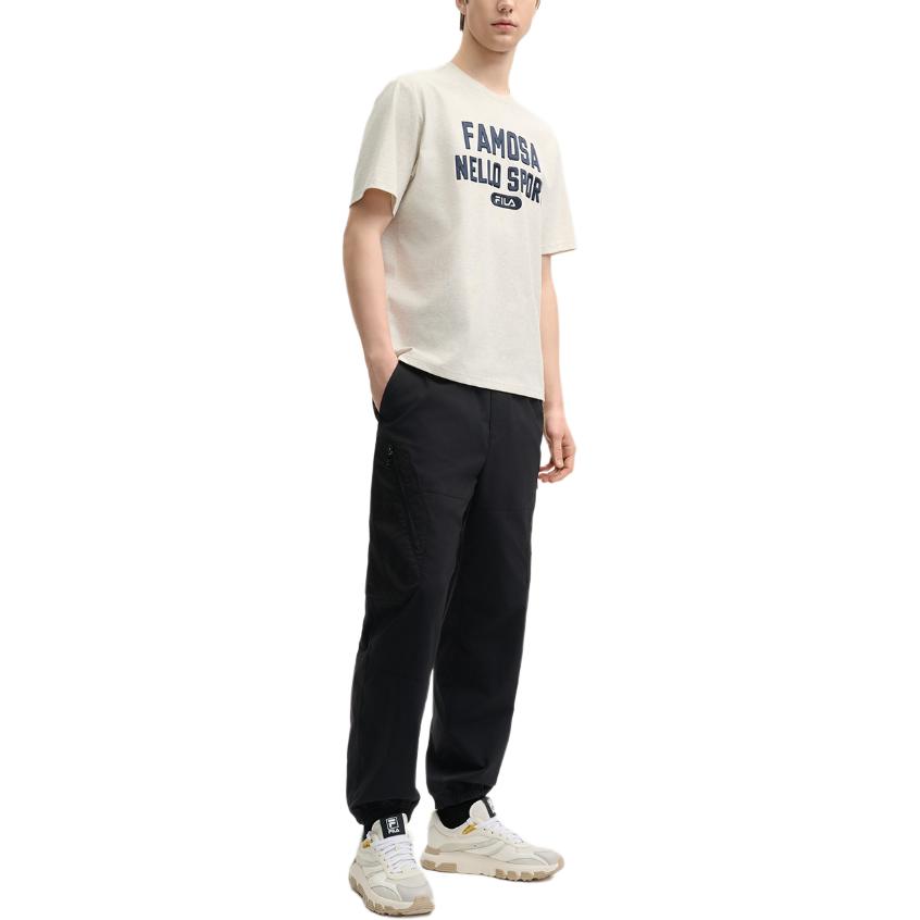 Fila MILANO T Shirt Men's Light Khaki Heather Gray LK F11M525101F-LK