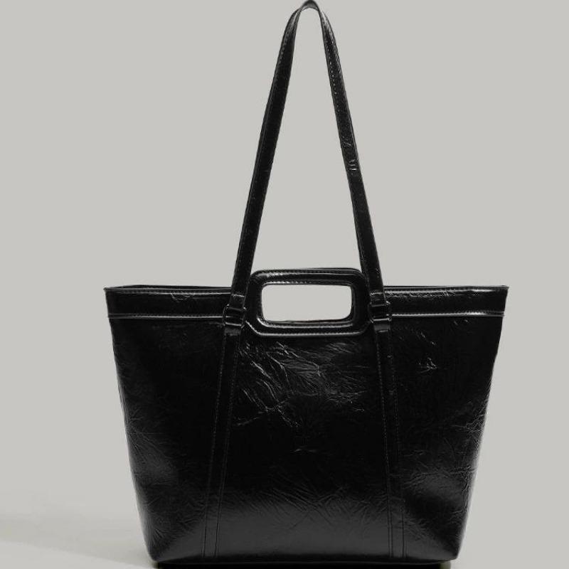 Textured Tote Bag, Handbag, Large-capacity Single-shoulder Bag, Fashionable Underarm Bag, Women's Commuter Bag