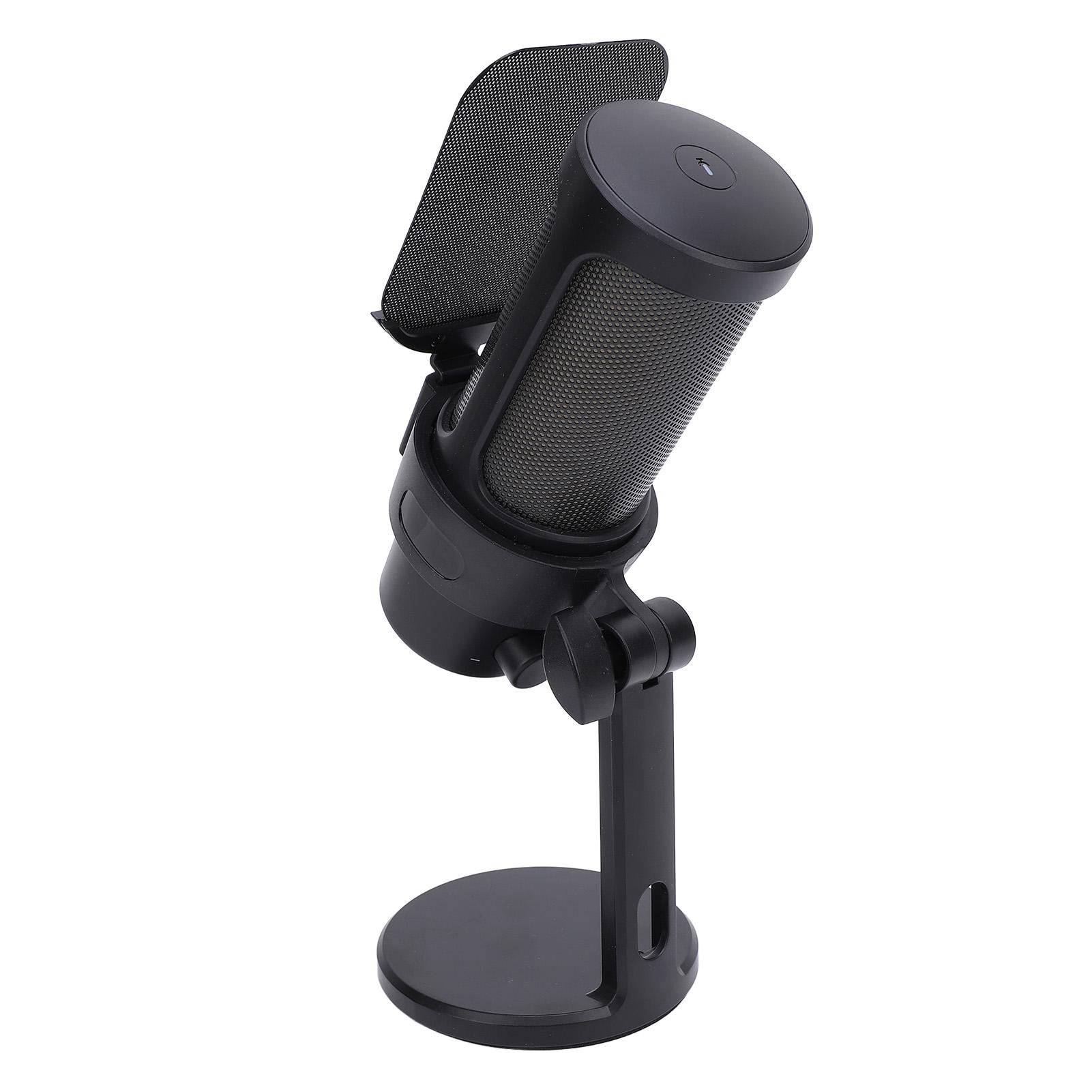 

Игровой микрофон USB ПК микрофон конденсаторный микрофон с функцией быстрого отключения звука крепление для амортизатора поворотный ключ усиления для чёрный