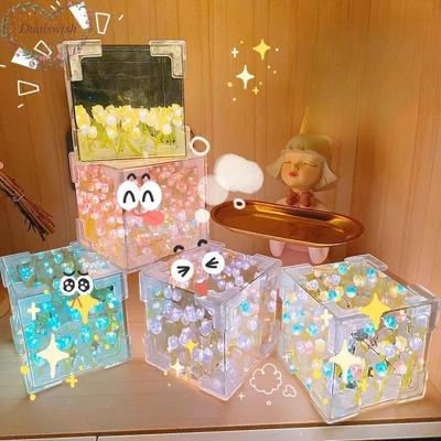 Tulip Flower Sea Nightlight Handmade DIY Tulip Lamp Material Package ThreeDimensional Mirror Creative Decoration Ornament Ornament Student Couple Gift