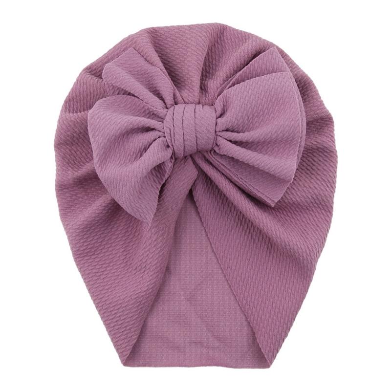 Czapka dla niemowląt Duża kokarda Czapka dla niemowląt, dziewczynek, chłopców, jednolity kolor, turban, kokarda, opaska na głowę, czapeczka dla dzieci, akcesoria do fotografii noworodkowej