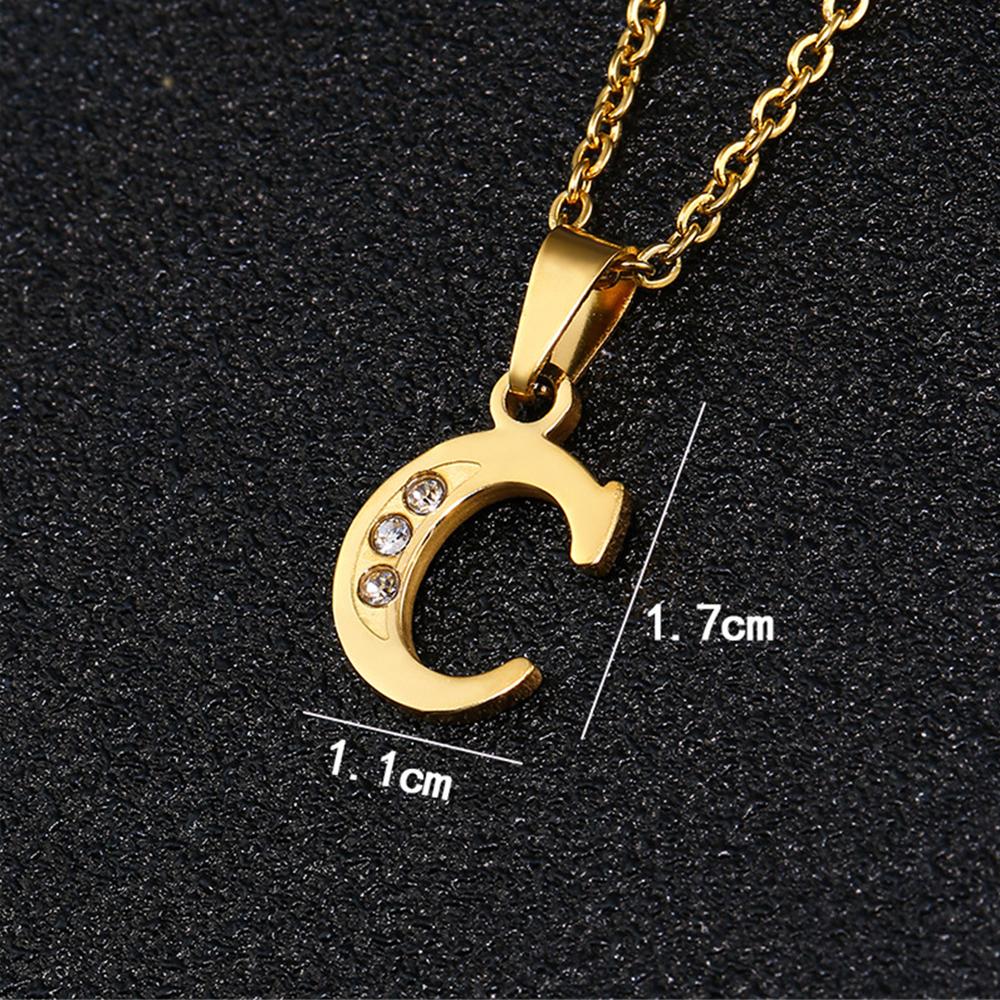 Initial A-Z Letter Name Pendant Female Gold Color Stainless Steel Small Alphabet Necklace For Women Jewelry Birthday Gift 2025