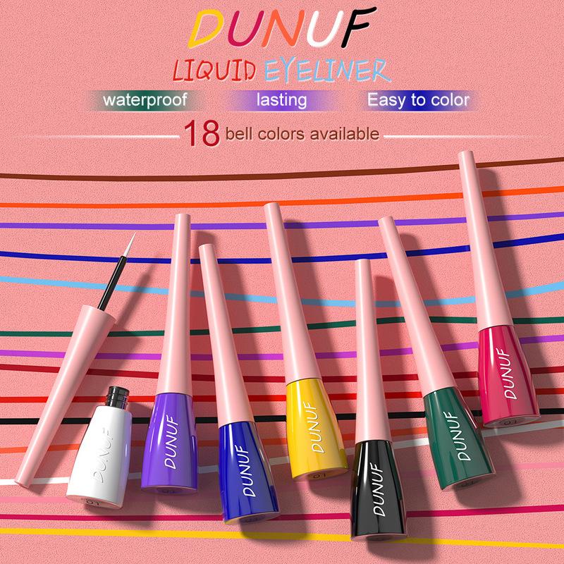 Matte Liquid Eyeliner Pencil 18 Color Waterproof Lasting Quick-Dry Colorful Yellow Blue Pink White Eye Liner Pen Makeup Cosmetic