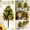 Künstliche Sonnenblume mit Nadelstiel für Gartendekoration Innen Außen Hausdekoration