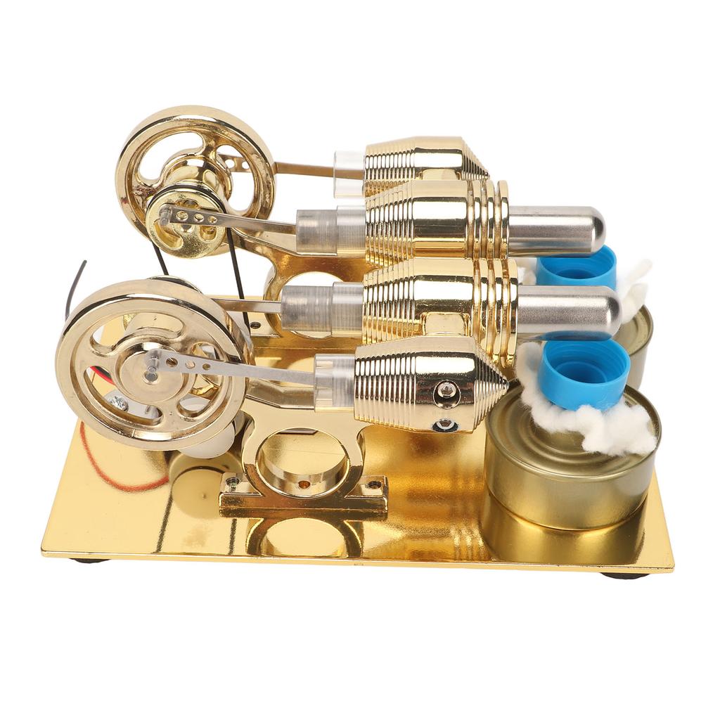 Hot  Stirling Engine Golden Color Easy Assembly Stainless Steel Stirling Engine Model for Teachin