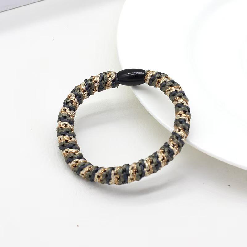 High-Elastic Embroidery Thread Hair Tie for Women - Twisted Ponytail Holder