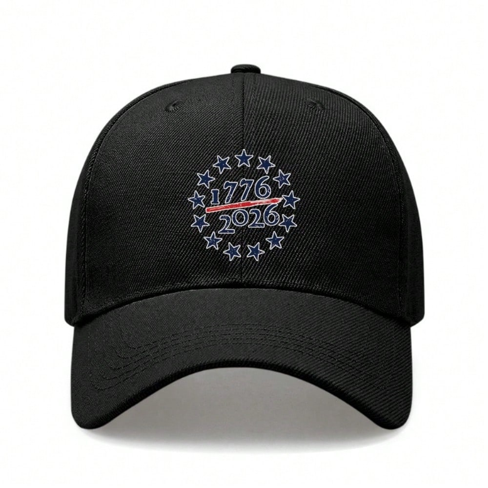 [Patriotic Baseball Cap] 2026 USA Patriotic Print Polyester Adjustable Breathable Curved Brim Cap For July 4Th Independence Day Memorial Day