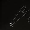 Trendy Double-Layer Hip-Hop Necklace for Men & Women - OT Buckle Choker & Sweater Chain