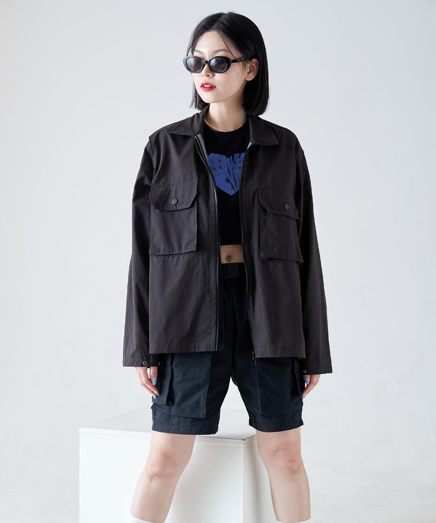 Leedsless Two-Way Wing Shirt Jacket [Black]