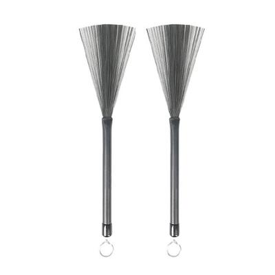 1Pair Drum Brushes Retractable Wire Brushes Replacement Drum Stick Brush