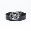Men's Fashion Cowhide Leather Belt - Retro Buckle, European-American Style, Casual Jeans Accessory