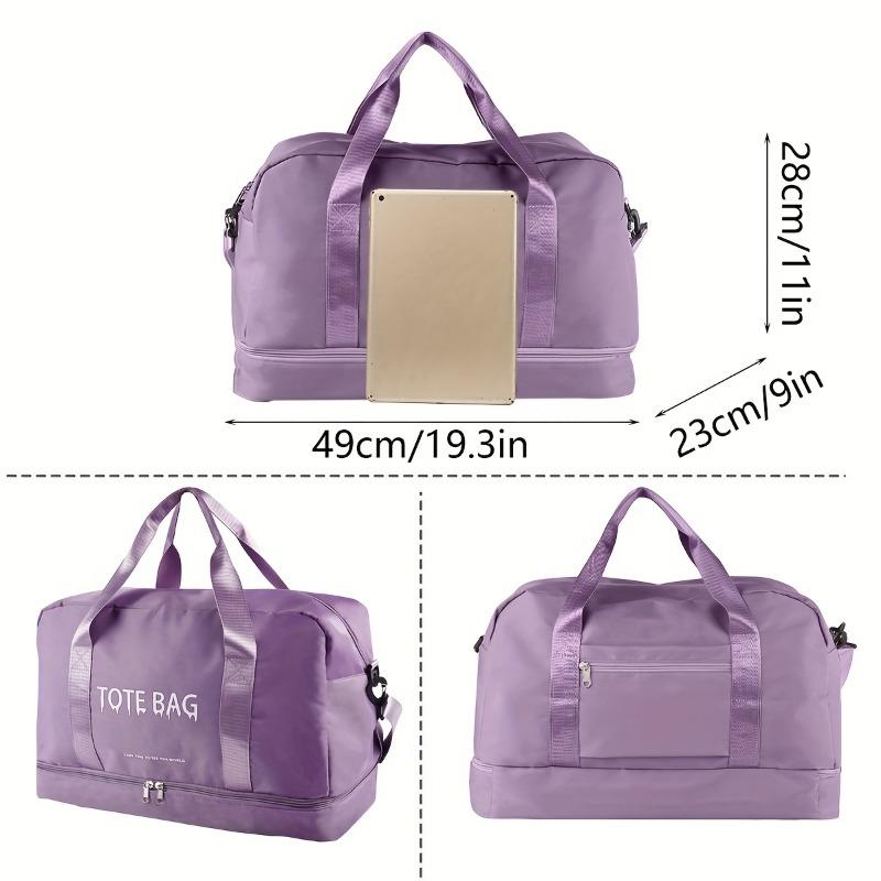 Large-Capacity Travel Bag - Lightweight Nylon, Dry/Wet Separation, Perfect for Sports, Vacations & Short-Distance Business Trips, Luggage for Travel