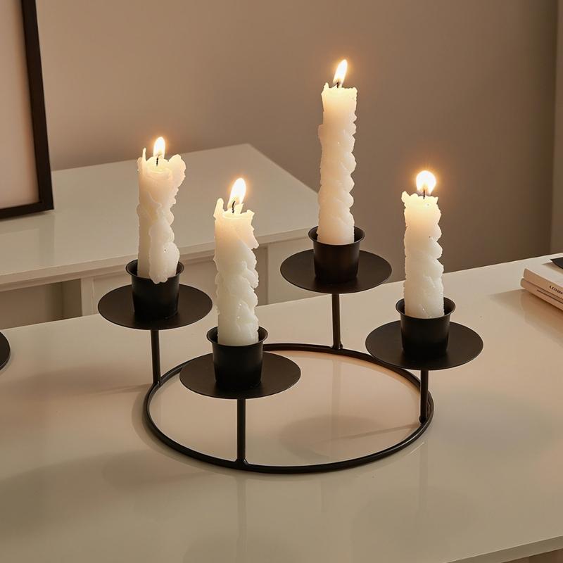 Decorative Candle Stands Iron Taper Candle Holders Candelabra Retro Candlestick Holders for Wedding,Table Centerpieces