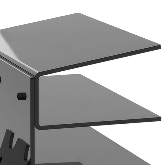 Computer Peripherals Organizer 3-Tier Keyboard Display Stand, Ergonomic Tilt Acrylic Storage Organizer, Shelf Space Saving Holder for Mechanical