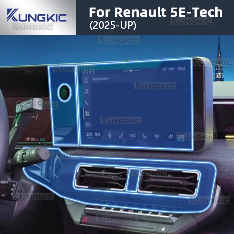 Per Renault 5 E-Tech 2026 2025 Accessori Pellicola Interna TPU Trasparente Pannello Cambio Console Centrale Protezione PPF