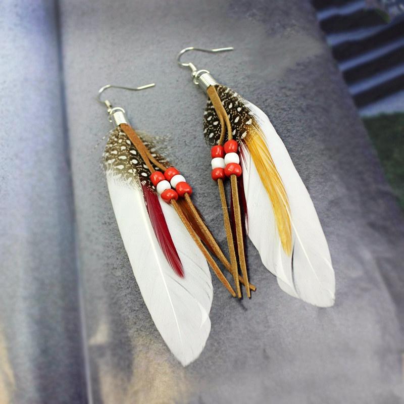 Womens Beads Hanging Drop Earring Boucle D'oreille 10cm Femme Catwalk Jewelry Gift