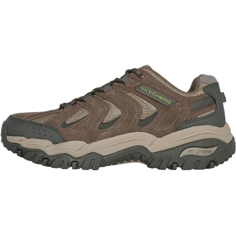 Skechers Outdoor Кожаные Ретро Амортизирующие Низкие Туристические Ботинки Мужские Туристические Ботинки Коричневые 237542-OLBR 43