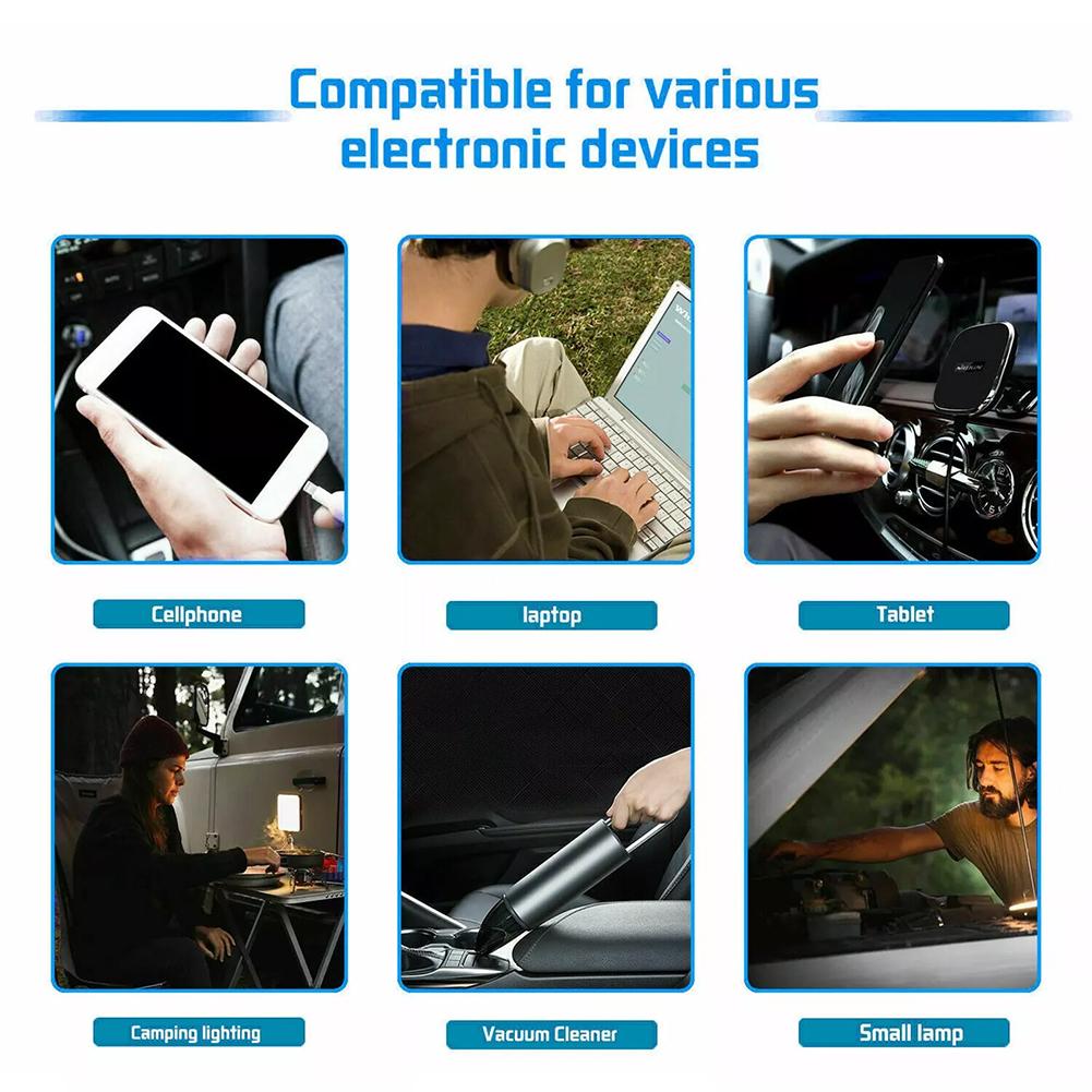 NEW 300W Power Inverter DC 18V-21V To AC 220V Lithium Battery Inverter With Dual USB,1 QC 3.0 For DeWalt / Makita / Milwaukee