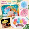 Umbrellas for Cocktail Food Decoration - Assorted Colorful Party Decorations, 50 Pack