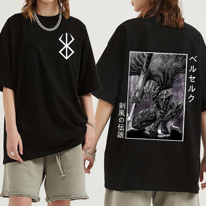 Men Women T-Shirt Anime Guts Griffith Cotton T Shirt Harajuku Funny Berserk T-Shirt Printed Clothes Hip Hop Tops Tees Summer Tops LOTA