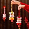 Cartoon Lion Dance Keychain Awakened Lion Chinese Style Lion Dance Pendant Plush Doll Year Of Horse Chinese  Year Gift