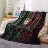 1PC Portugal National Football Team Patterned Flannel Blanket Suitable For All Seasons for Home Decor Warmth and Comfort Gifts Holiday Present