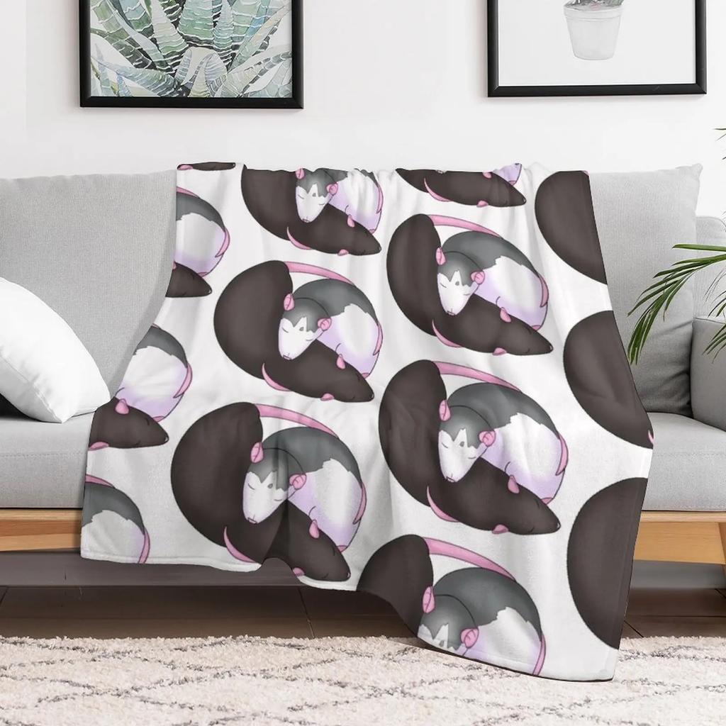 Bonded Rats Throw Blanket Stylish Couch Blanket for Home Living Room