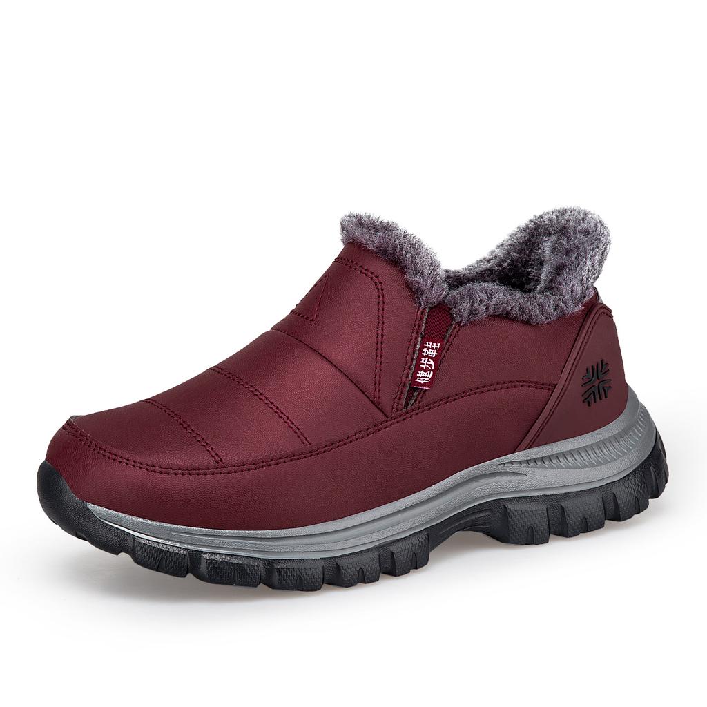 Zhang Kaili snow boots winter velvet thickened mother shoes medium non-slip large cotton shoes