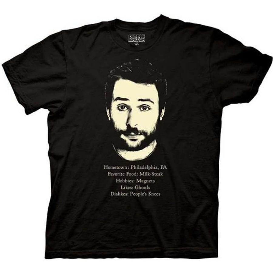 Unisex T-shirt Always Sunny In Philadelphia It's Charlie Kelly Dating Profile Black Adult T-Shirt Tee (Adult Medium)