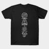 Men Black Print T-shirt The Four Elements No-Cut Transfer Paper Print Cotton Tshirt