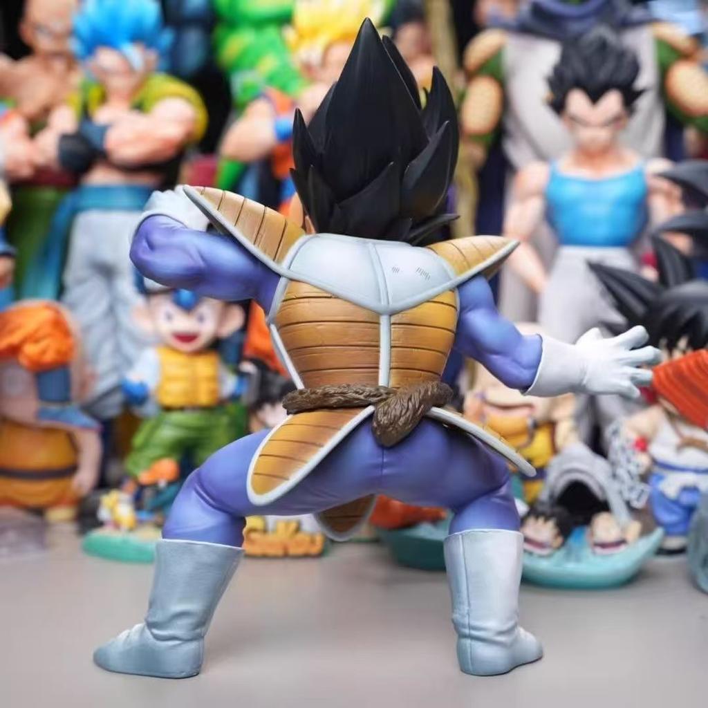 Anime Dragon Ball GK Statue Coating Vegeta Battle Figure PVC Model Action Scene Toys Doll Desktop Decoration Collect Gift