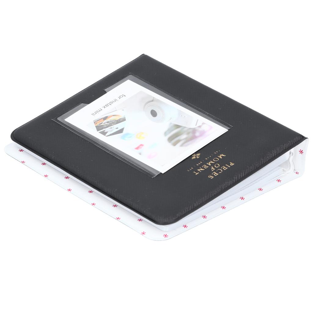 3in 64 Fächer Aufbewahrungskoffer für Fotokarten Mini-Fotoalbum für Fujifilm Instax mini 9Schwarz