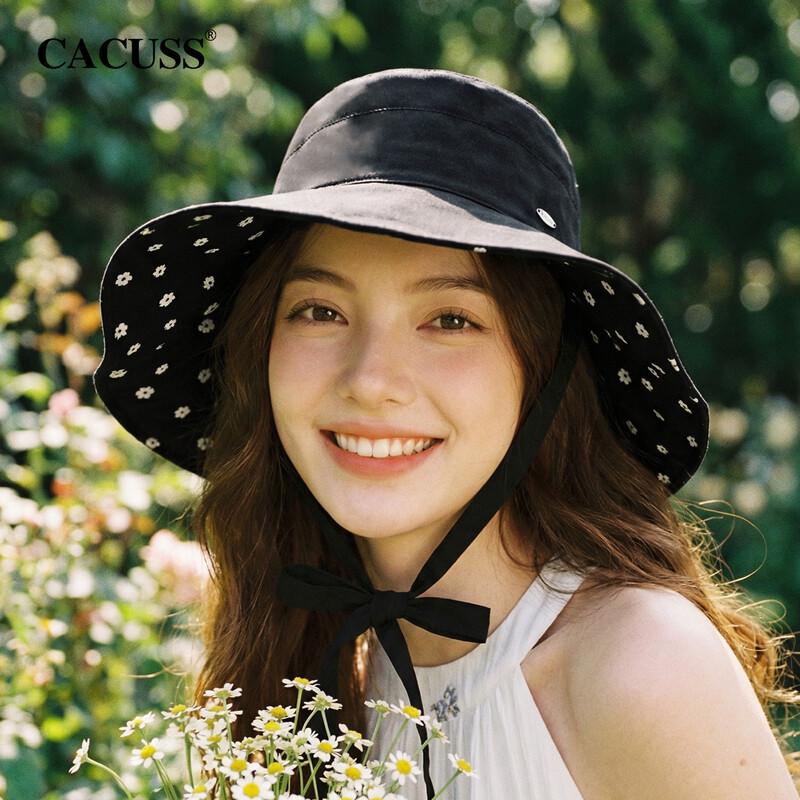 CACUSS Women s Cotton Wide Brim Fisherman Sun Hat One Size (57-59cm)