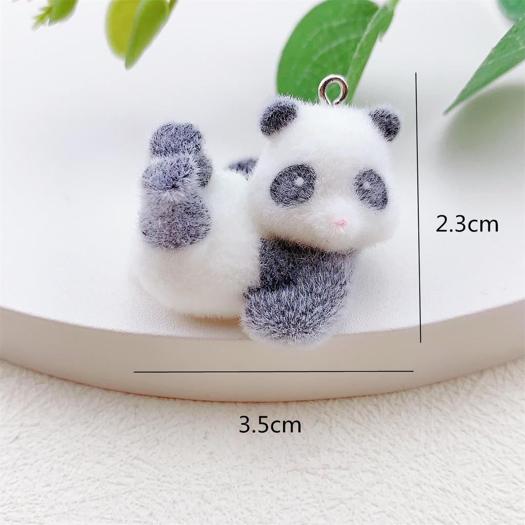 3D Resin Panda Pendant Keychain for DIY Jewelry