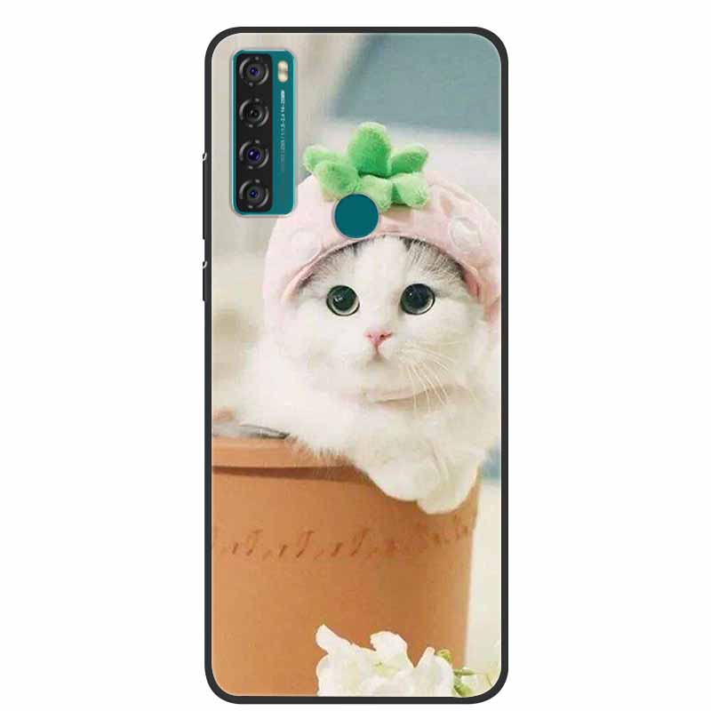 Case For TCL 20 SE Luxury Silicone TPU Soft Phone Cover For TCL 20 SE Case T671H 6.82" Funda Animal Capa Cute Shockproof Coque